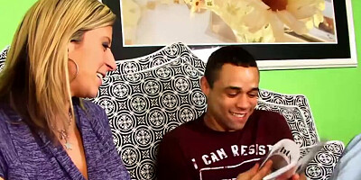 Hot Big Tits Big Ass MILF Wife Sara Jay rides a Big Cock with Cheating BFF in a Surprise Threesome Sex Party for Orgasm