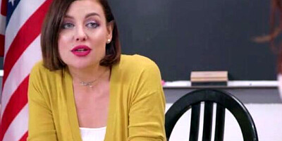 Two lovely ladies were up for a little bit of pussy licking in a classroom