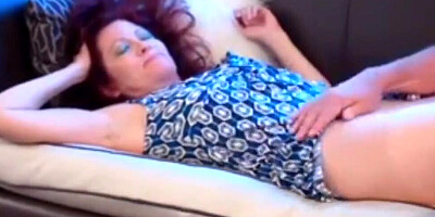 Horny redhead mom gets fingered and fucked in the bedroom
