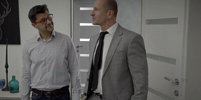 Two gorgeous maids are about to get shafted up their butts