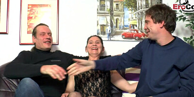 German mature wife wants first time mmf threesome at casting