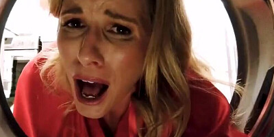 Cory Chase got stuck and stepson fucks her in the ass