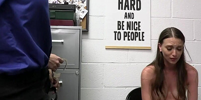 Two girls and one man are having a 3some in the storage room