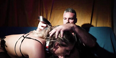 Naughty blonde Kayley Gunner is fucked in the head and wet pussy