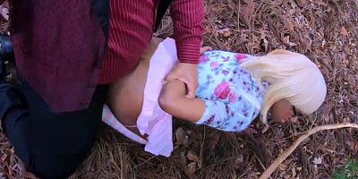 4k Quality Family Time with StepDaughter Msnovember Innocent Pussy, Lured into Forest for Sex, I Cum