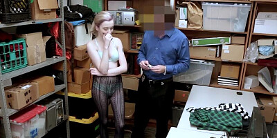 Pale teen girl was asked to strip and give her pussy for banging in a warehouse