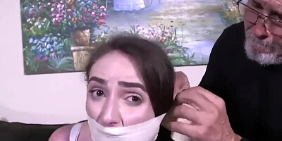 Topless Beauty Crotchroped and Hogtied