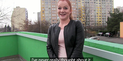 PublicAgent Gullible ginger fucked over a car