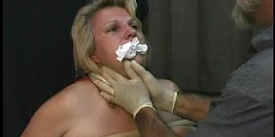 Old boy tortures chubby light-haired s ample tits