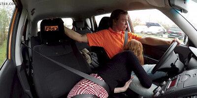 Driving video with another student who is bonked