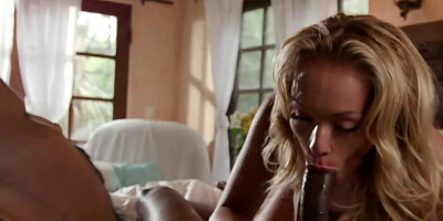 Black man likes fucking married blonde lover with the pretty face