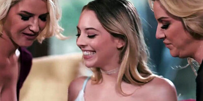 MOMMY'S GIRL - Hot Teen Lily Larimar Wildly Fingers Hard Her 2 Stacked Stepmoms