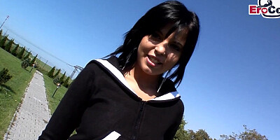 Small tits brunette teen get pov anal