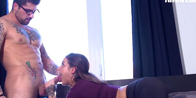 Curvy woman Heidi Van Horny is being fucked to the balls