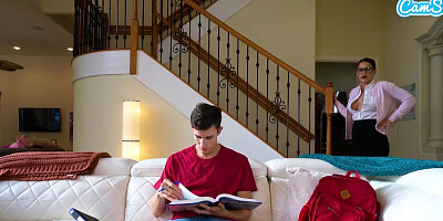 Milf Step Son To Fuck Her With Huge Cock To Avoid Spanking