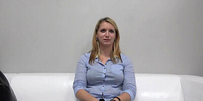 Bootylicious blonde is spanked while riding cock at porn casting