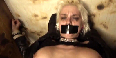 Tied up girl is being fucked by this sex-crazed kinky couple