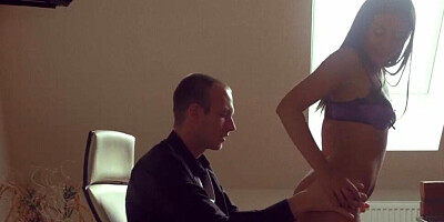 Lustful secretary wants to get banged by her boss so she decided to seduce him