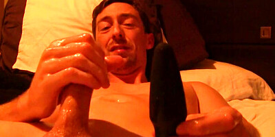 Edging My Oiled Up Dick, Then Using A Butt Plug At The End