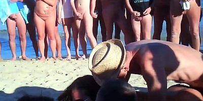Slutty chicks are craving for some cock on a beach party