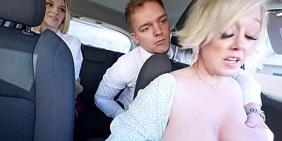 Step Mom Dee Williams' Huge Tits & Step Sis Maria Anjel's Pussy Served For Breakfast - FreeUse Milf