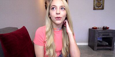 Petite Stepsis Lily Larimar Sucking Huge Hard Cock Before Guy Fucked Her