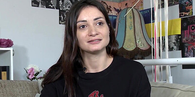 Ersties - Cute Brunette Babe Masturbates Her Shaved Pussy