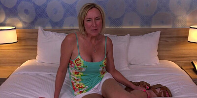 Perverted mature is playing with stepson's willy in a POV