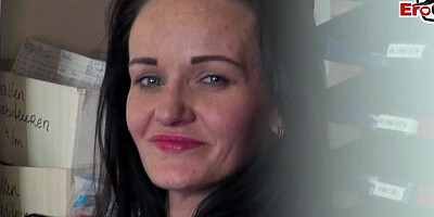 German skinny mature milf in nylon pantyhose pov