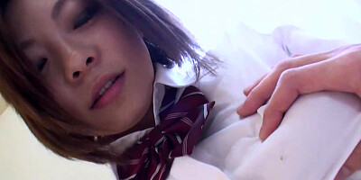 Busty asian Riko Masaki sitting over dick and gets creampie