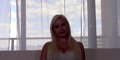 Horny lad squeezes Kylie Page's bit tits while fucking her