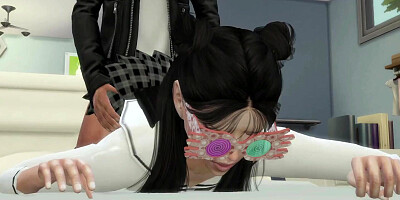 3D sex cartoon shows schoolgirl being fucked hard from behind