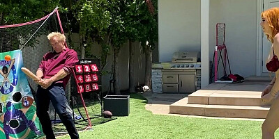 Bootylicious redhead MILF is playing kinky games with a dirty neighbor