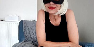 Masked blonde MILF is craving for some hard cock in this POV