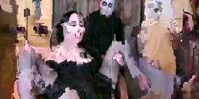 Kate Bloom & Audrey Noir are fucked at this cosplay sex orgy