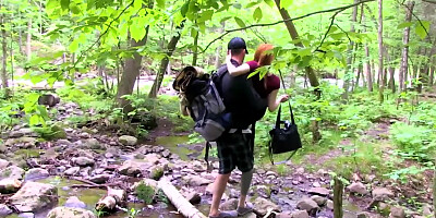 Petite Redhead Fucked in the Forest - let's Fuck outside