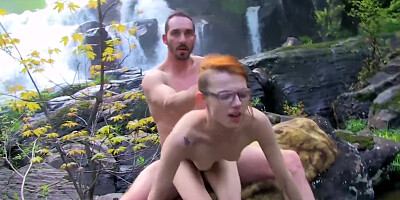 Petite Redhead Fucked in the Forest - let's Fuck outside