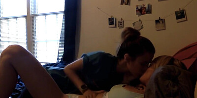 Best Friend Licks Cute Blonde Teen's Pussy