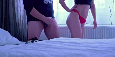I caught my kinky roommate masturbating on my underwear. I get horny so i help him