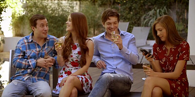 TUSHY first Double Penetration for Redhead Kimberly Brix