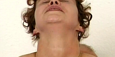 Mature woman blows husband's friend and rides his hard cock