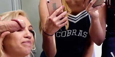 Schoolgirl Lyra Louvel fucking with coach Sean Lawless in the locker room