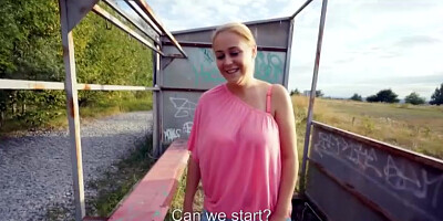 Huge boobs slut Paris Sweet public fuck