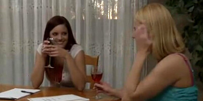 Romantic lesbians playing around