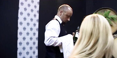 Sexy blonde action with enchanting sweetheart from Class-3some