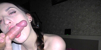 Hard Facefucking with Girlfriend and Swallowed All Cum