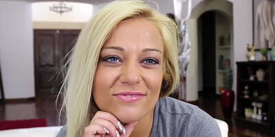 Blonde stepsister will do anything for cock