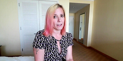 Jane Cane sucks and rides her stepson's prick in a POV
