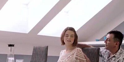 VIP4K. Mature dad helps busty teen Marina Visconti to relax having passiona