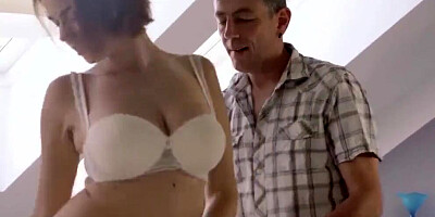 VIP4K. Mature dad helps busty teen Marina Visconti to relax having passiona